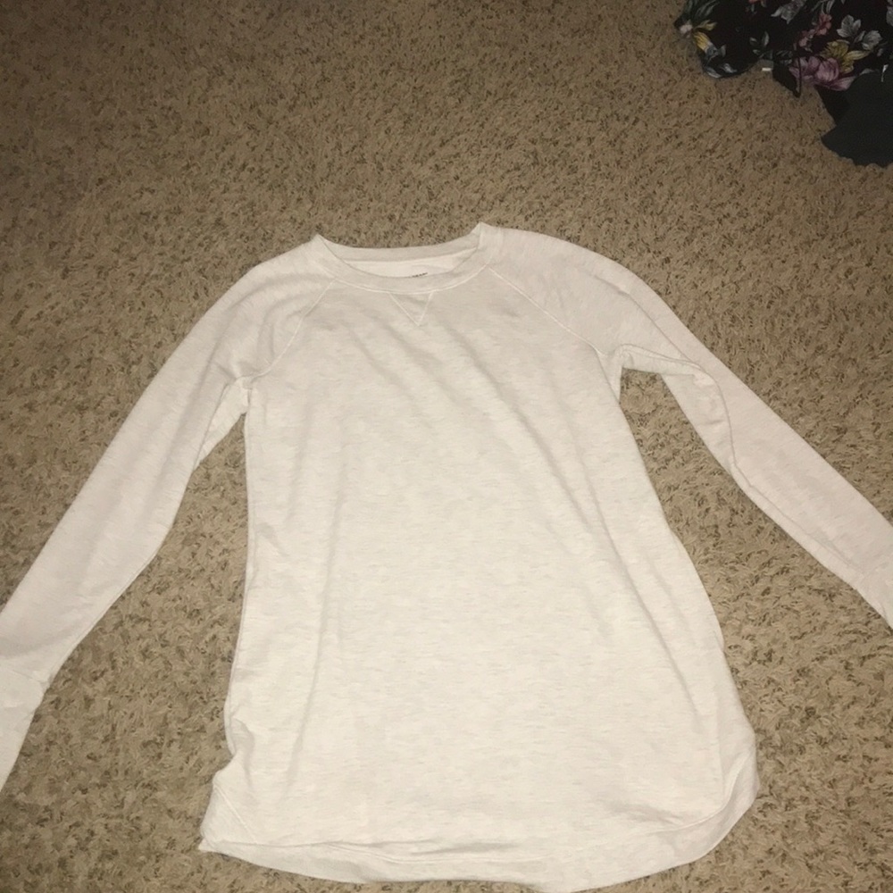 White and gray sweater